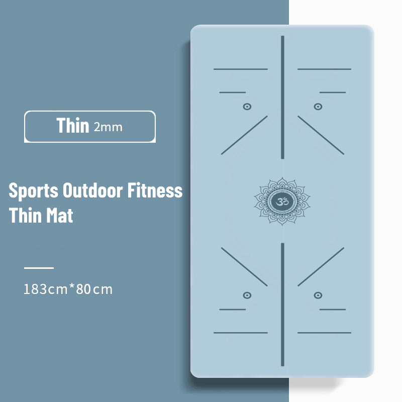 Tapis de yoga Om Lotus antidérapant pliable et portable Olivenorma