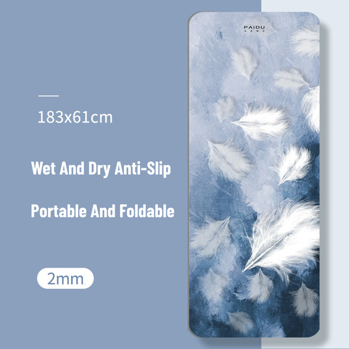 Tapis de yoga Om Lotus antidérapant pliable et portable Olivenorma