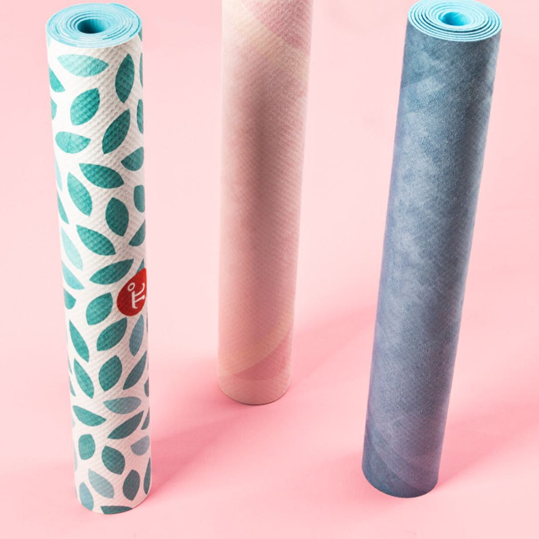 Tapis de yoga Om Lotus antidérapant pliable et portable Olivenorma