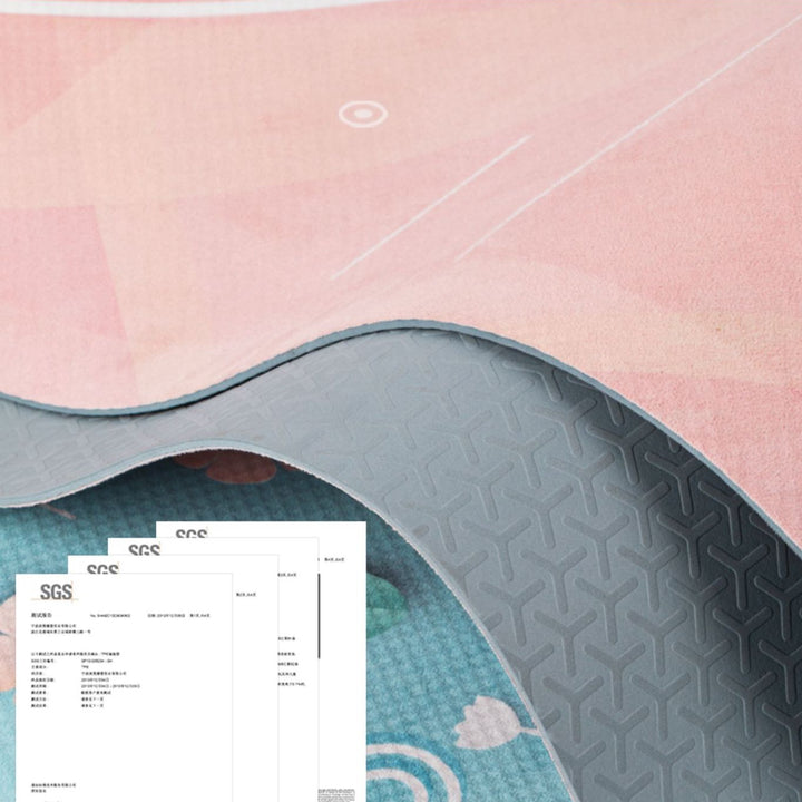 Tapis de yoga Om Lotus antidérapant pliable et portable Olivenorma