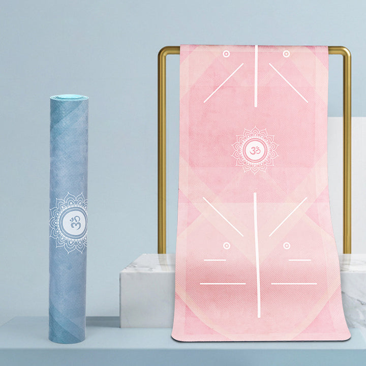 Tapis de yoga Om Lotus antidérapant pliable et portable Olivenorma