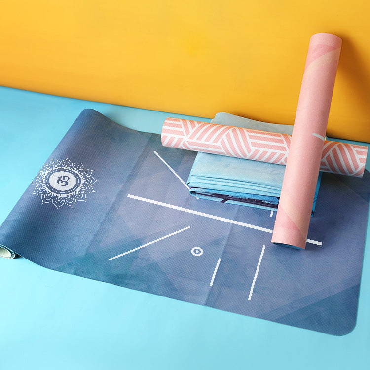 Tapis de yoga Om Lotus antidérapant pliable et portable Olivenorma