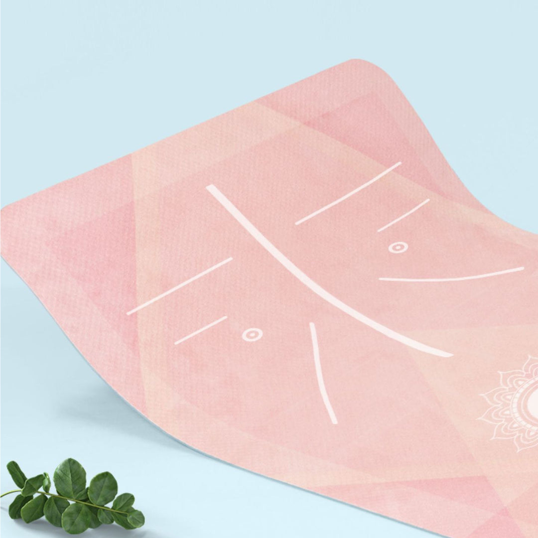 Tapis de yoga Om Lotus antidérapant pliable et portable Olivenorma