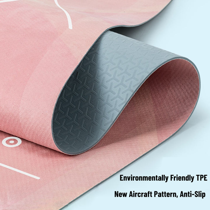 Tapis de yoga Om Lotus antidérapant pliable et portable Olivenorma