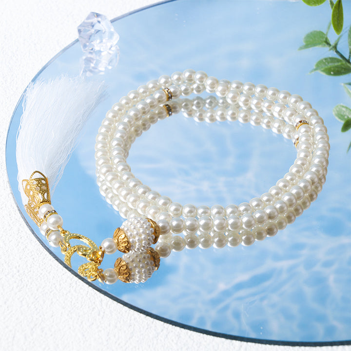 Bracelet chapelet Tasbih Olivenorma 6 mm 99 perles acryliques