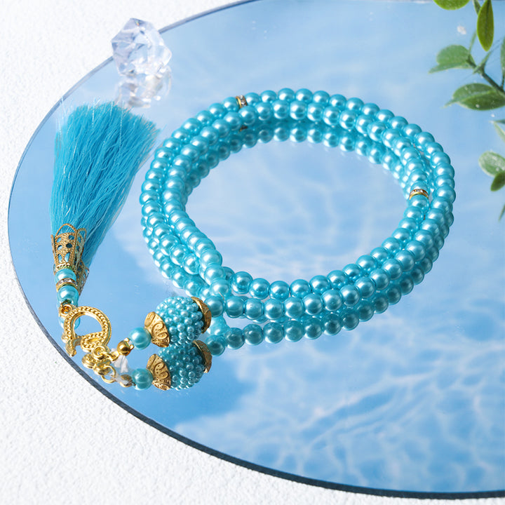 Bracelet chapelet Tasbih Olivenorma 6 mm 99 perles acryliques