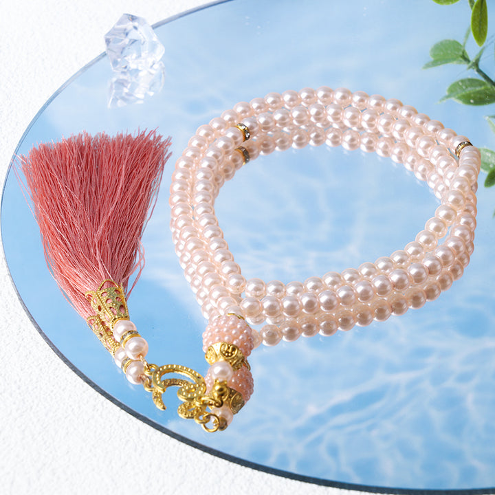 Bracelet chapelet Tasbih Olivenorma 6 mm 99 perles acryliques