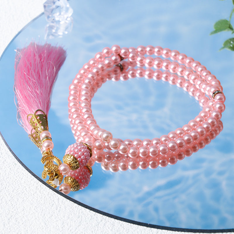 Bracelet chapelet Tasbih Olivenorma 6 mm 99 perles acryliques