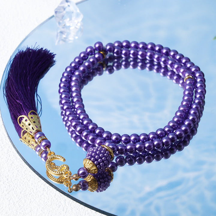 Bracelet chapelet Tasbih Olivenorma 6 mm 99 perles acryliques