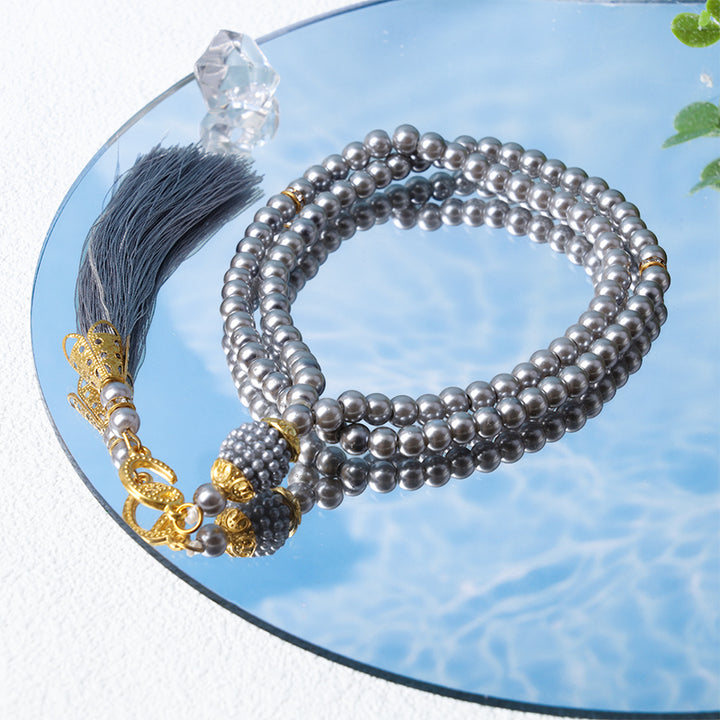 Bracelet chapelet Tasbih Olivenorma 6 mm 99 perles acryliques