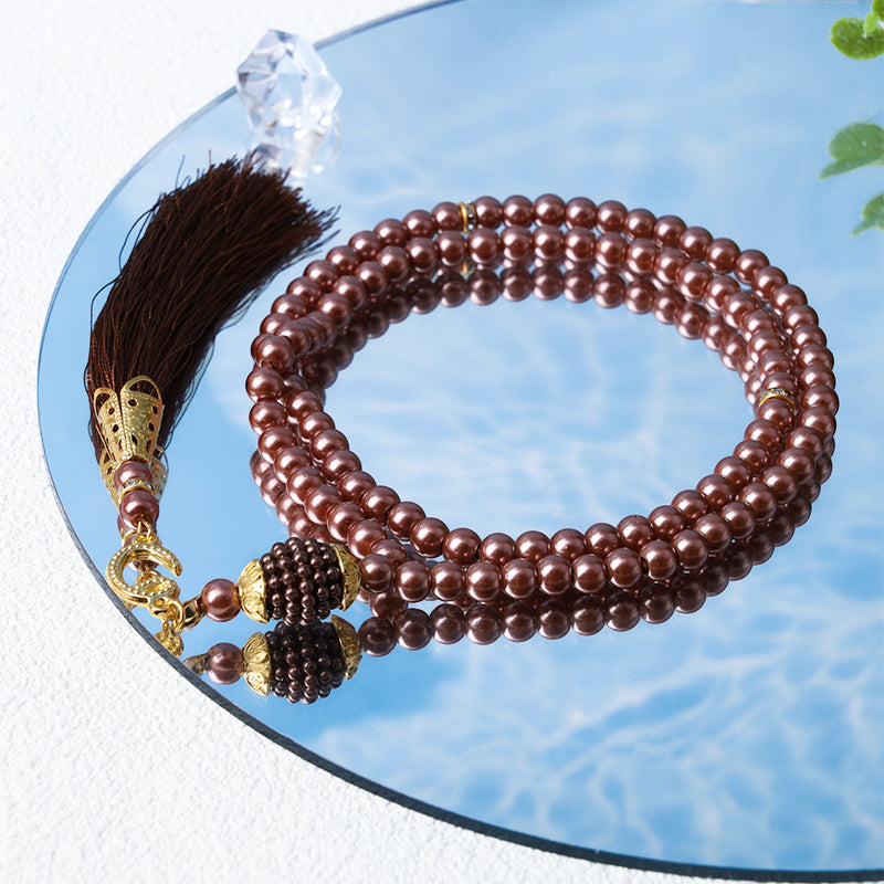 Bracelet chapelet Tasbih Olivenorma 6 mm 99 perles acryliques