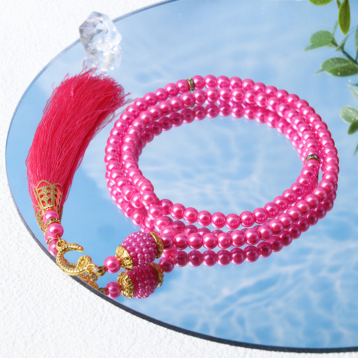 Bracelet chapelet Tasbih Olivenorma 6 mm 99 perles acryliques