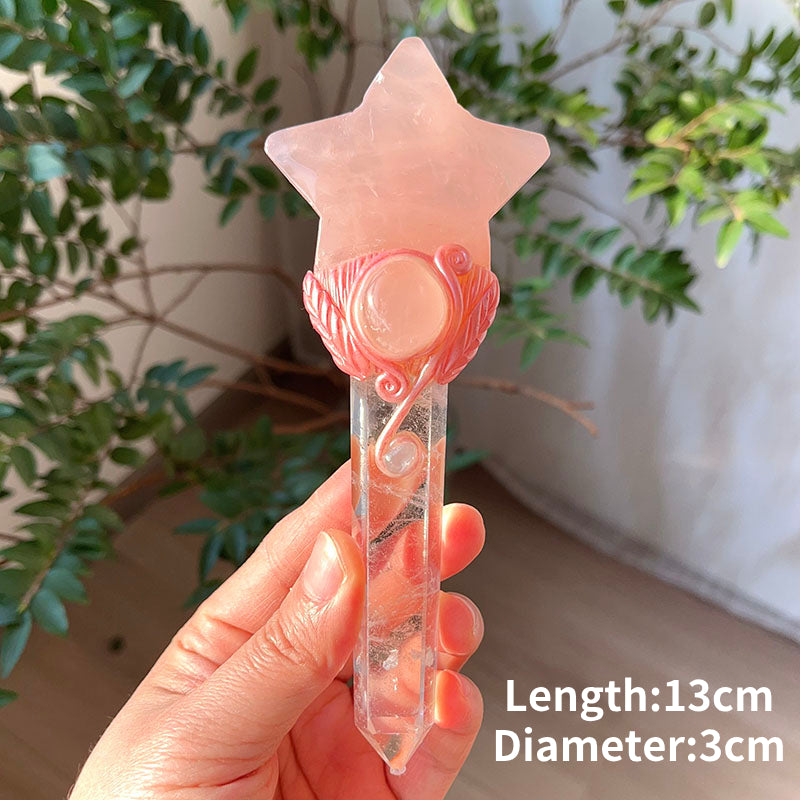 Baguettes magiques en quartz rose naturel Olivenorma