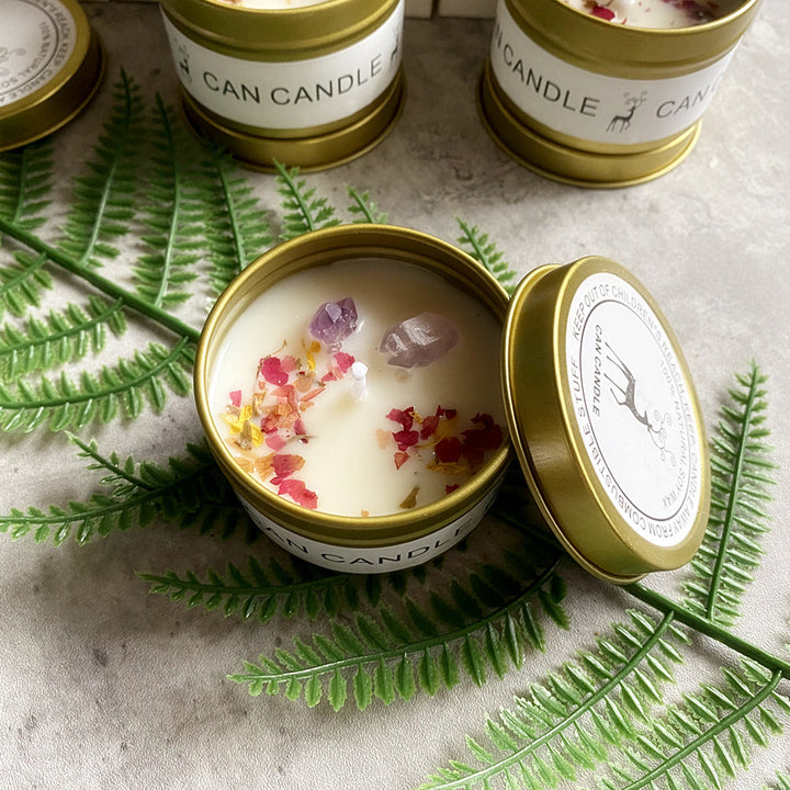 Bougie en boîte de conservation Olivenorma Fleurs séchées Cristal Aromathérapie