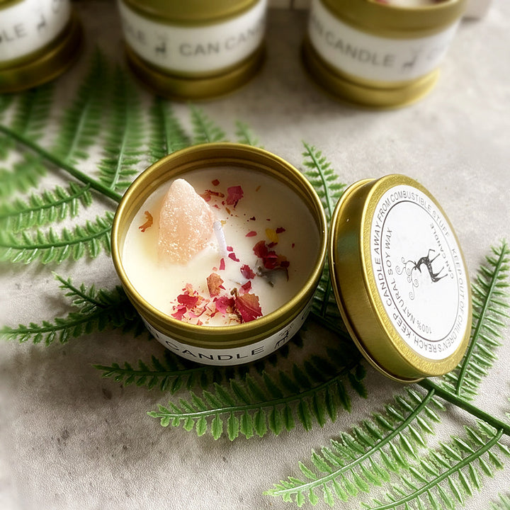 Bougie en boîte de conservation Olivenorma Fleurs séchées Cristal Aromathérapie