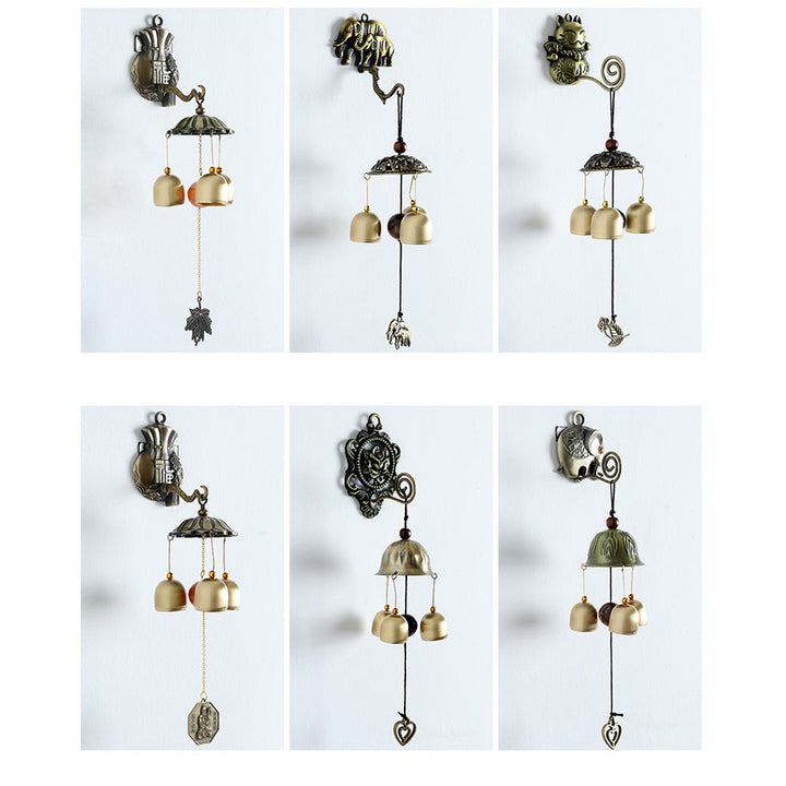 Carillon éolien magnétique mural en métal rétro Olivenorma