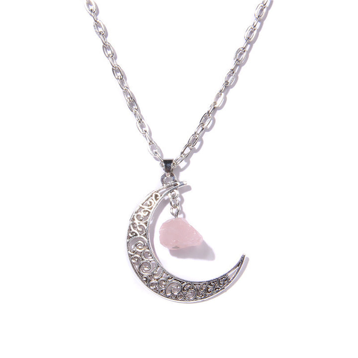 Collier pendentif en pierre naturelle Silver Moon Olivenorma