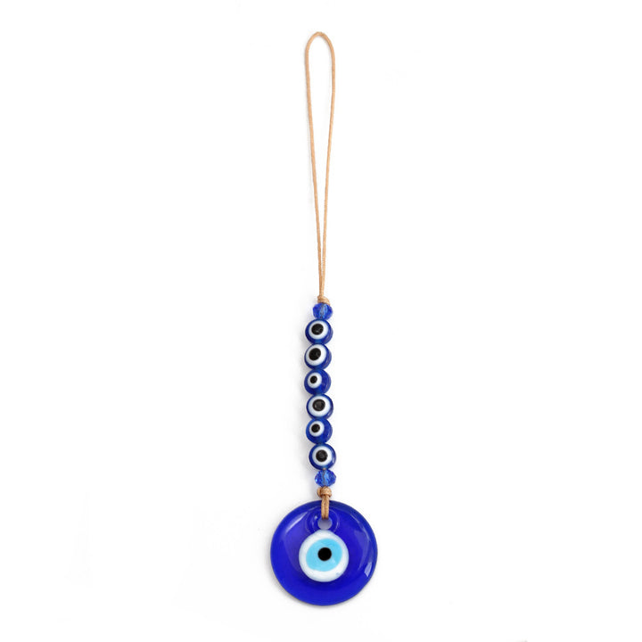 décoratif en verre bleu contre le mauvais œil pour voiture Olive Pendentifnorma