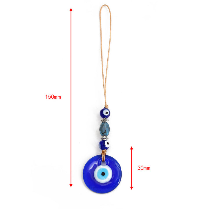 décoratif en verre bleu contre le mauvais œil pour voiture Olive Pendentifnorma