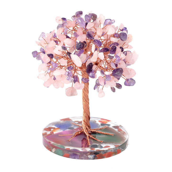 Base de pièce ronde en agate Olivenorma , cristal de guérison, arbre Feng Shui