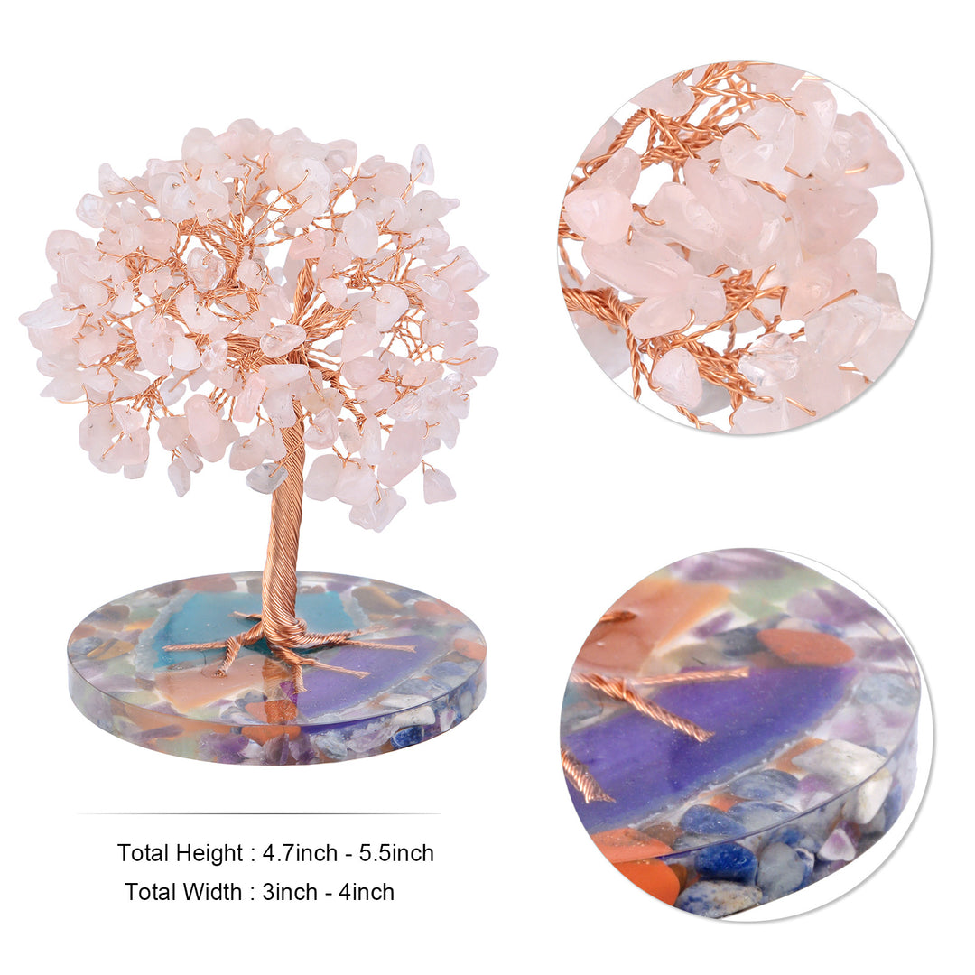 Base de pièce ronde en agate Olivenorma , cristal de guérison, arbre Feng Shui