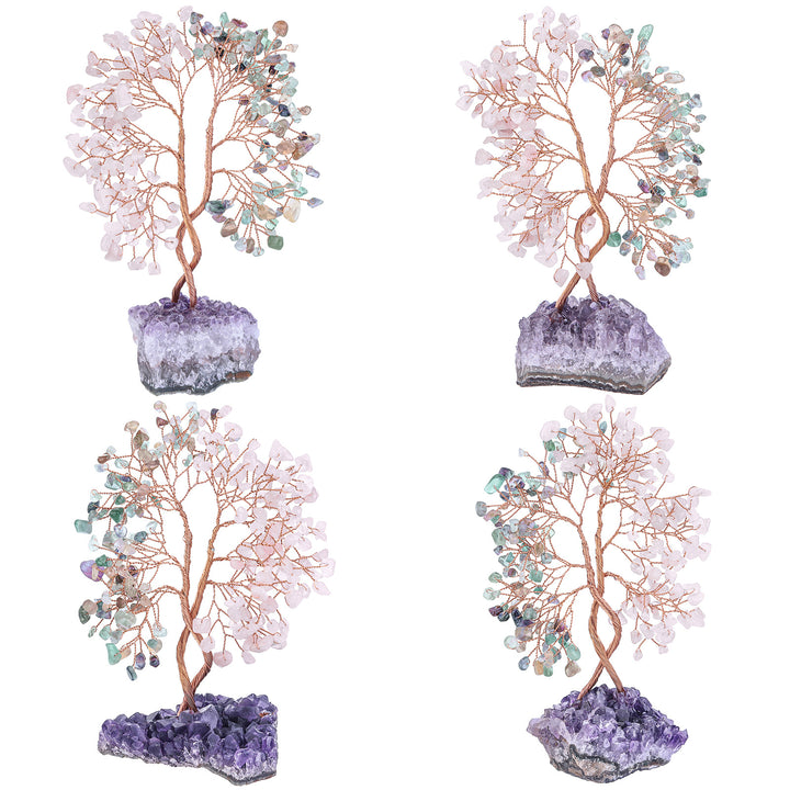 Arbre Feng Shui concentrique à base de mine d'améthyste Olivenorma
