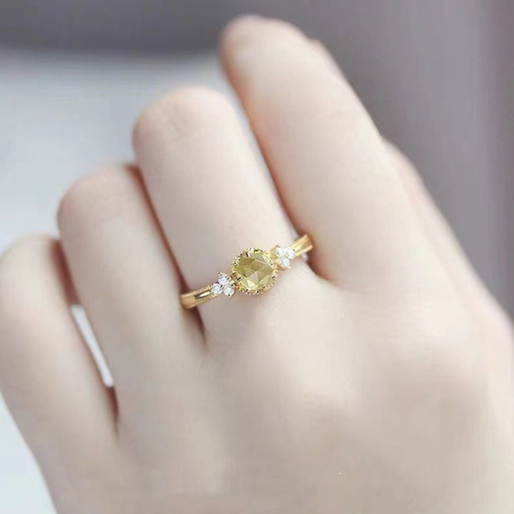 Bague de fiançailles en péridot naturel Olivenorma