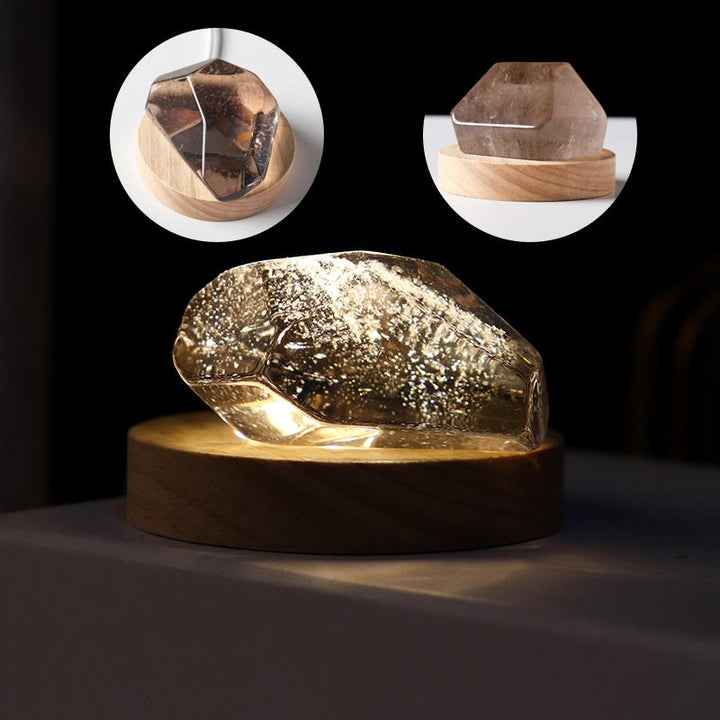 Lampe USB en cristal naturel Olivenorma