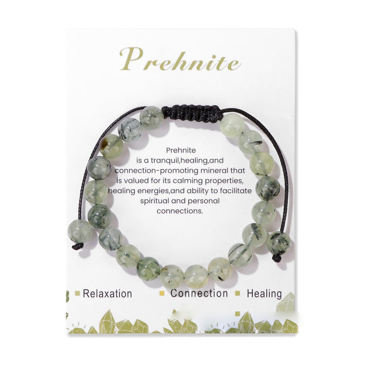 Bracelet ajustable fait main en pierre naturelle Olivenorma de 8 mm