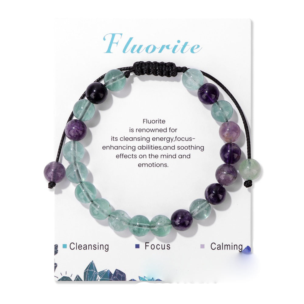 Bracelet ajustable fait main en pierre naturelle Olivenorma de 8 mm