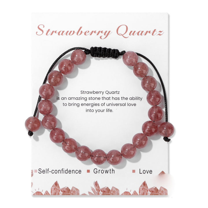 Bracelet ajustable fait main en pierre naturelle Olivenorma de 8 mm