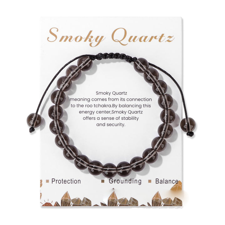 Bracelet ajustable fait main en pierre naturelle Olivenorma de 8 mm