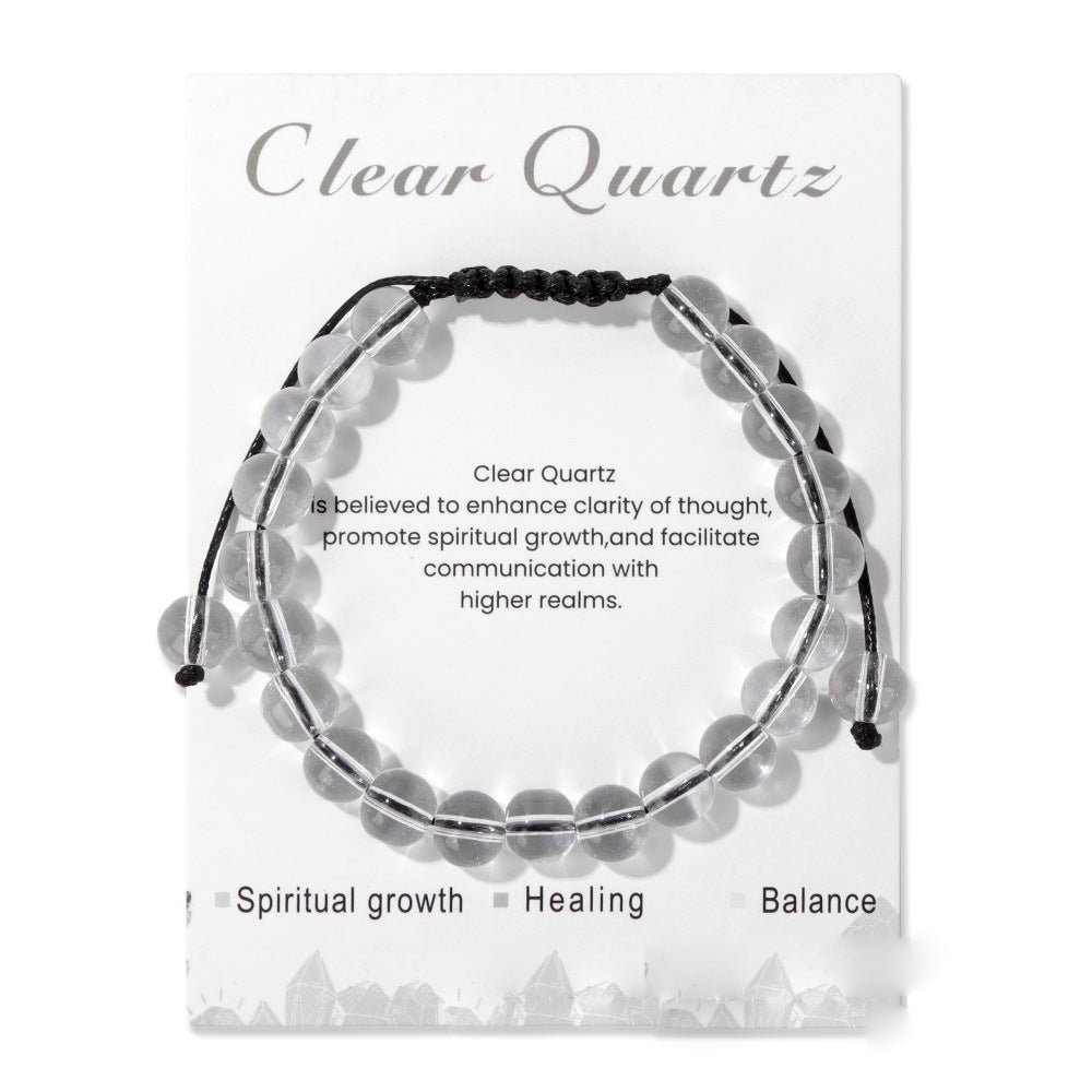 Bracelet ajustable fait main en pierre naturelle Olivenorma de 8 mm