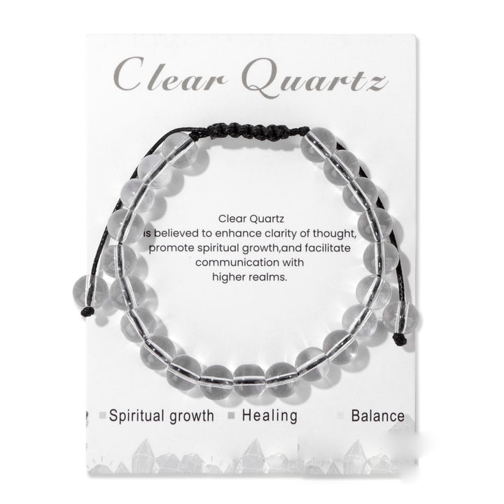 Bracelet ajustable fait main en pierre naturelle Olivenorma de 8 mm