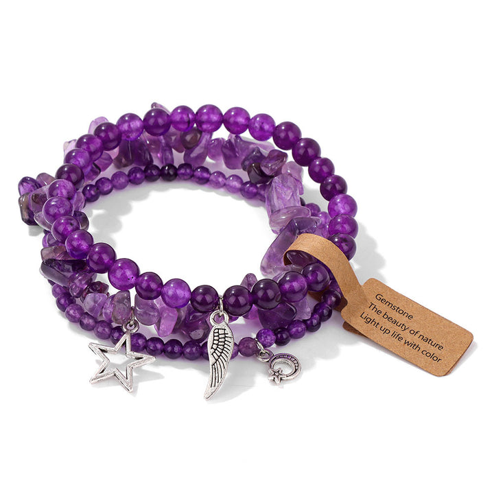 Ensemble de bracelets pendentifs lune et étoile style bohème Olivenorma