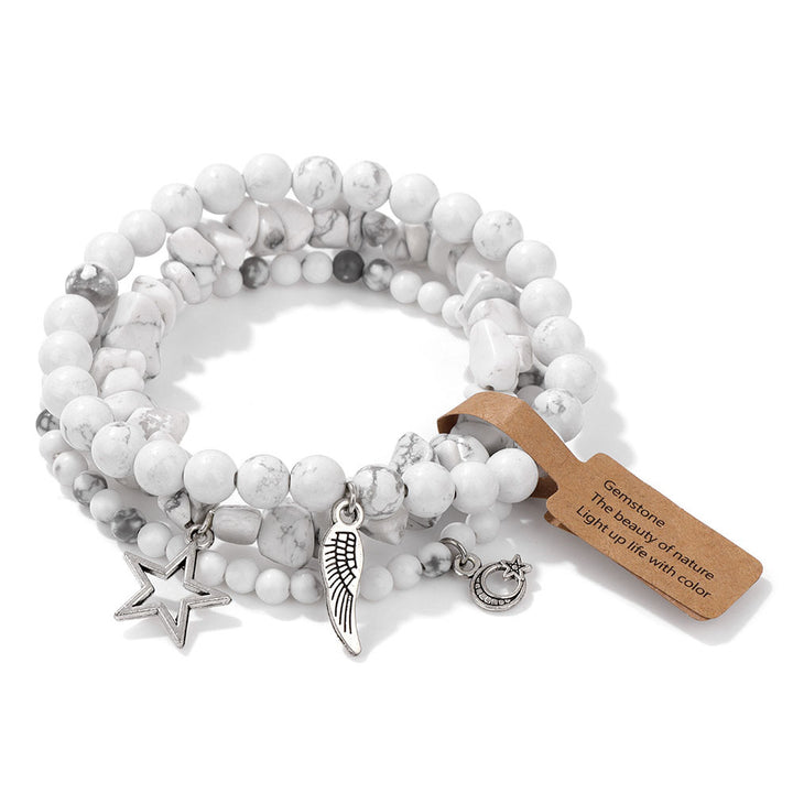 Ensemble de bracelets pendentifs lune et étoile style bohème Olivenorma