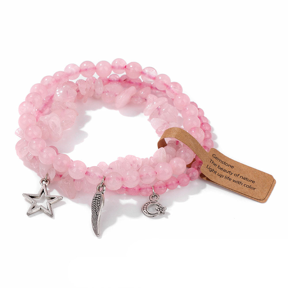 Ensemble de bracelets pendentifs lune et étoile style bohème Olivenorma