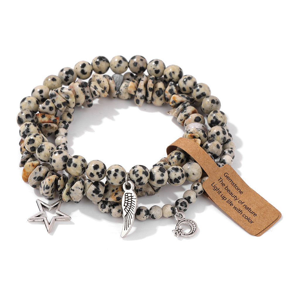 Ensemble de bracelets pendentifs lune et étoile style bohème Olivenorma