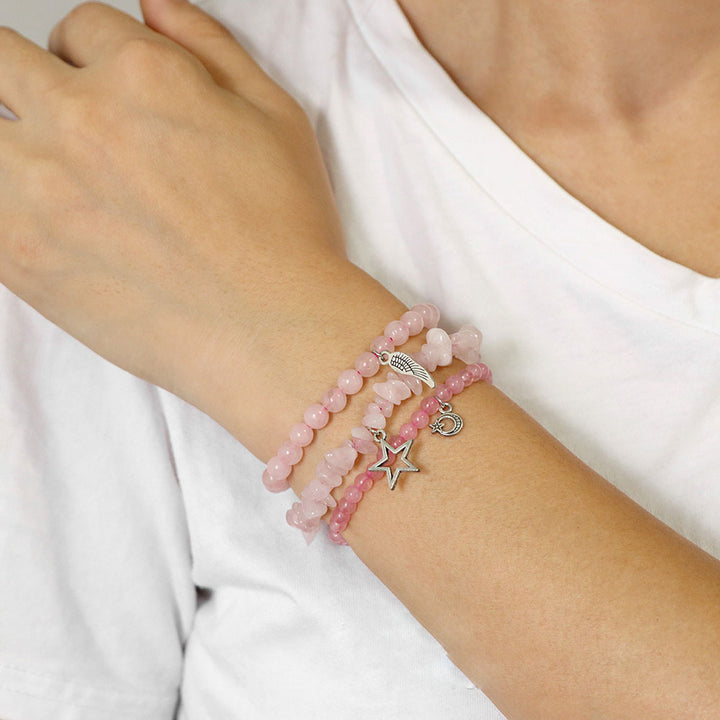 Ensemble de bracelets pendentifs lune et étoile style bohème Olivenorma