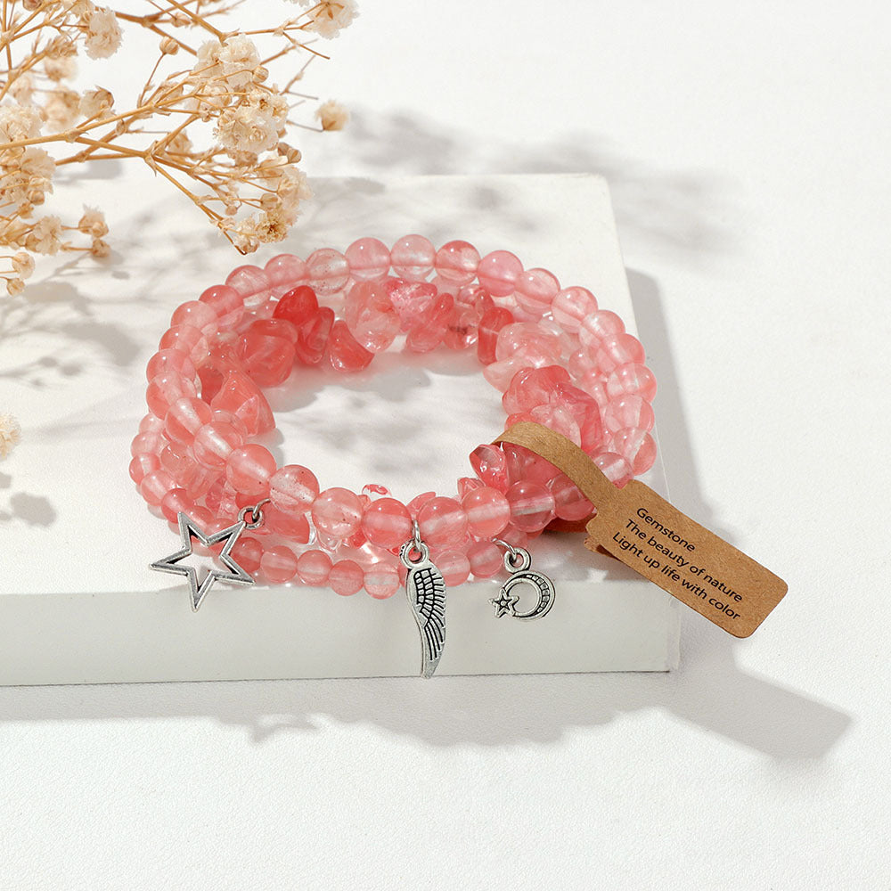 Ensemble de bracelets pendentifs lune et étoile style bohème Olivenorma