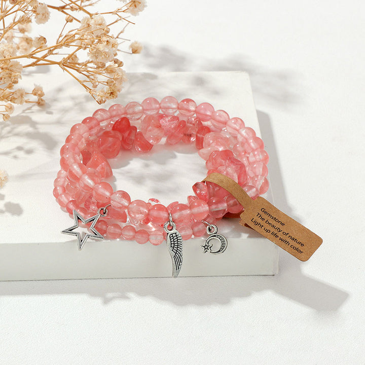 Ensemble de bracelets pendentifs lune et étoile style bohème Olivenorma