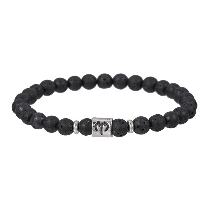 Bracelet homme en perles de lave fait main avec constellation Olivenorma