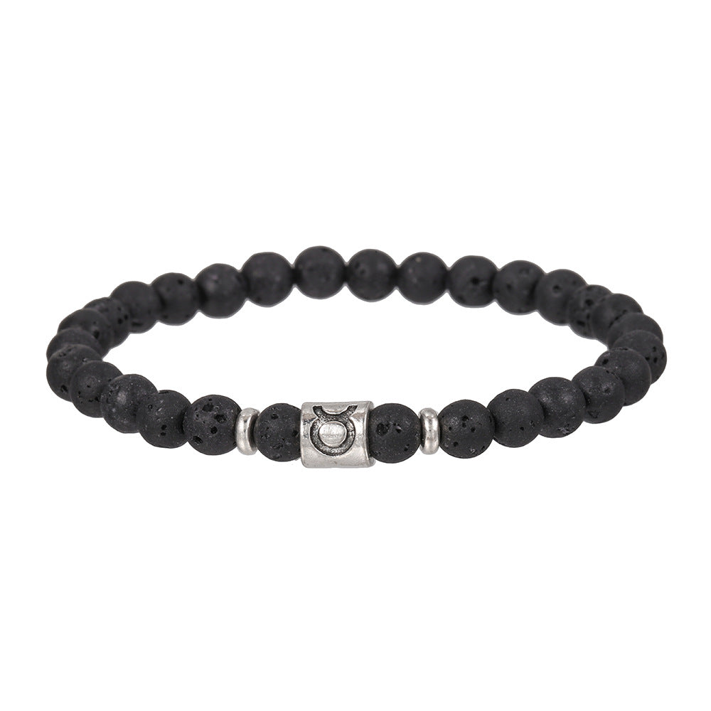 Bracelet homme en perles de lave fait main avec constellation Olivenorma