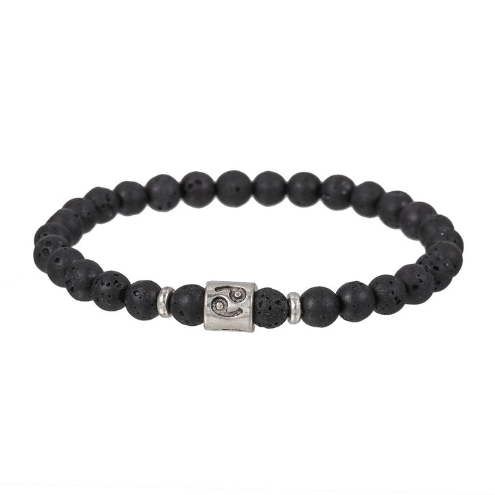 Bracelet homme en perles de lave fait main avec constellation Olivenorma