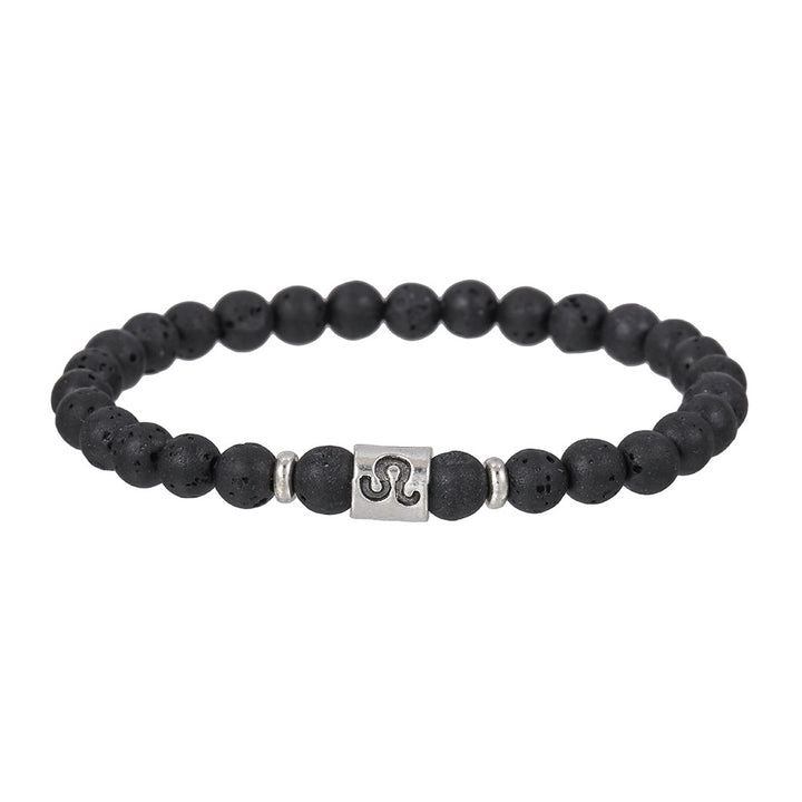Bracelet homme en perles de lave fait main avec constellation Olivenorma