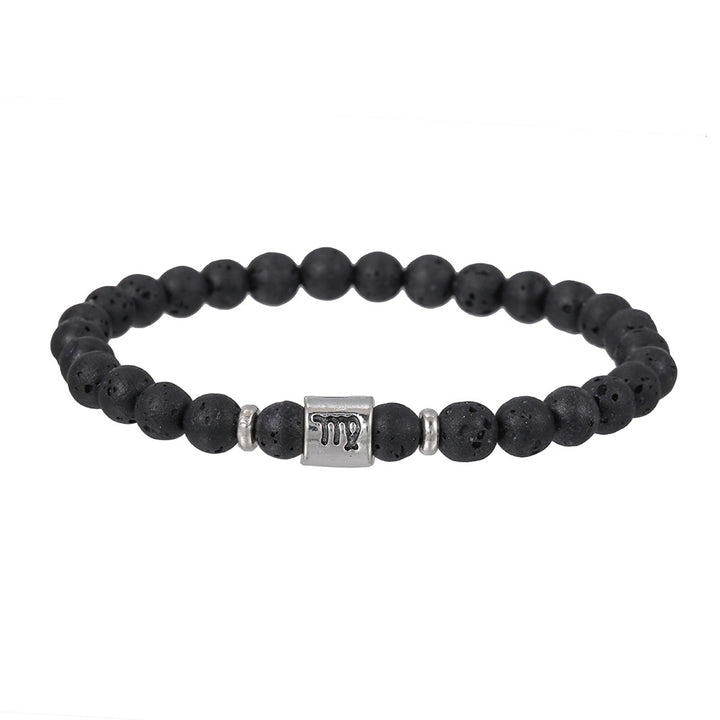 Bracelet homme en perles de lave fait main avec constellation Olivenorma