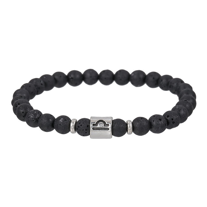 Bracelet homme en perles de lave fait main avec constellation Olivenorma