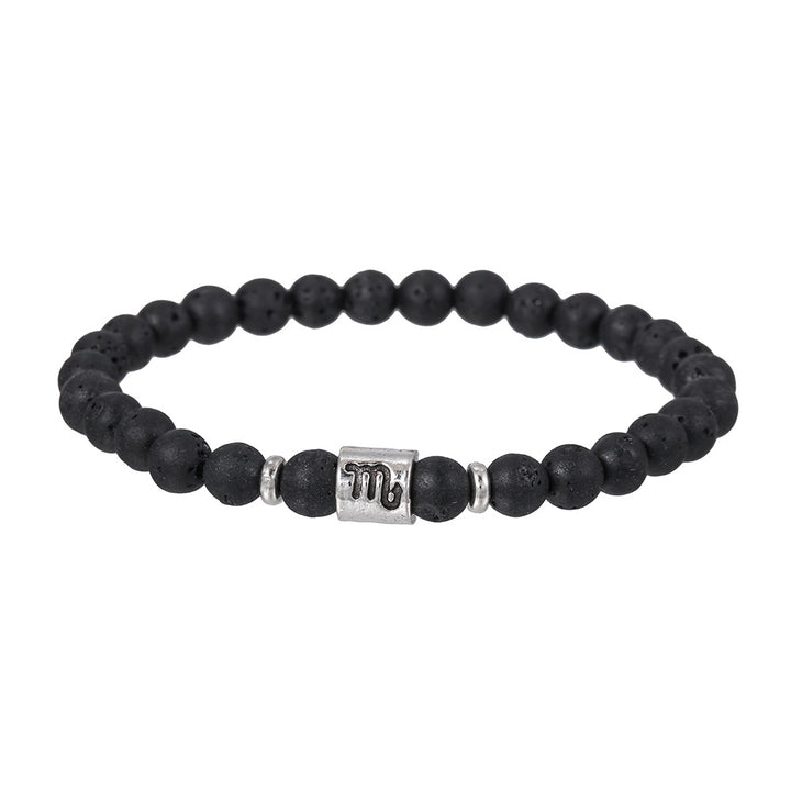 Bracelet homme en perles de lave fait main avec constellation Olivenorma