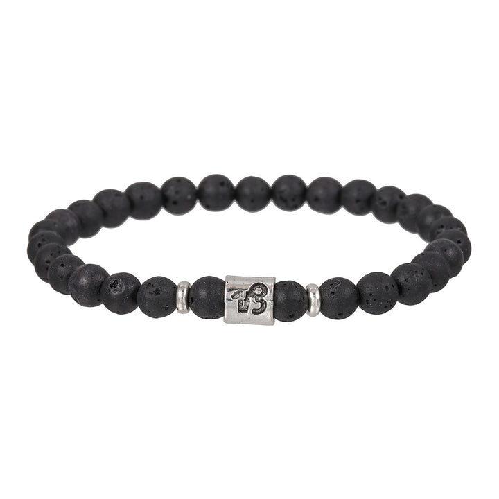 Bracelet homme en perles de lave fait main avec constellation Olivenorma
