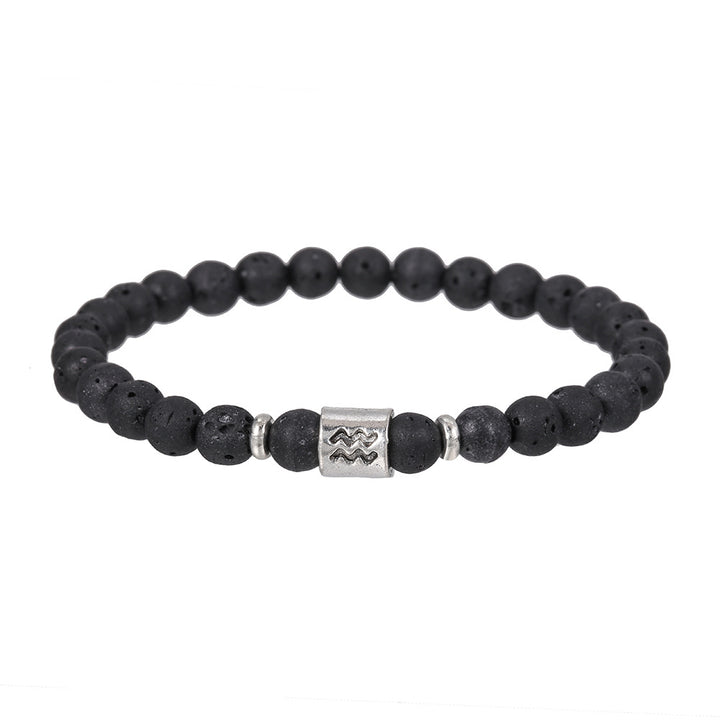 Bracelet homme en perles de lave fait main avec constellation Olivenorma
